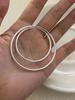 S925 Sterling Silver Thick Large Hoop Earrings for Women, Elegant Design, New Arrival