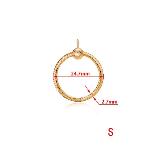 Стерлингового серебра 925 пробы O Love Heart розовое золото CZ кулон мотаться подходит ожерелье женщины DIY очаровательные ювелирные изделия