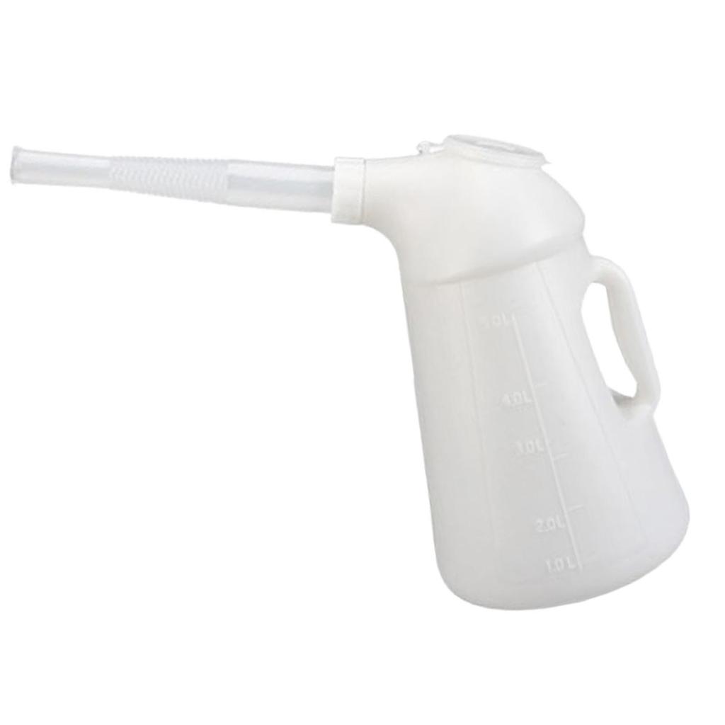 Oil Jug with Spout Engine Oil Dispenser Jug Leakage Proof Oil Measuring Container with Lid for Automotive Fluids