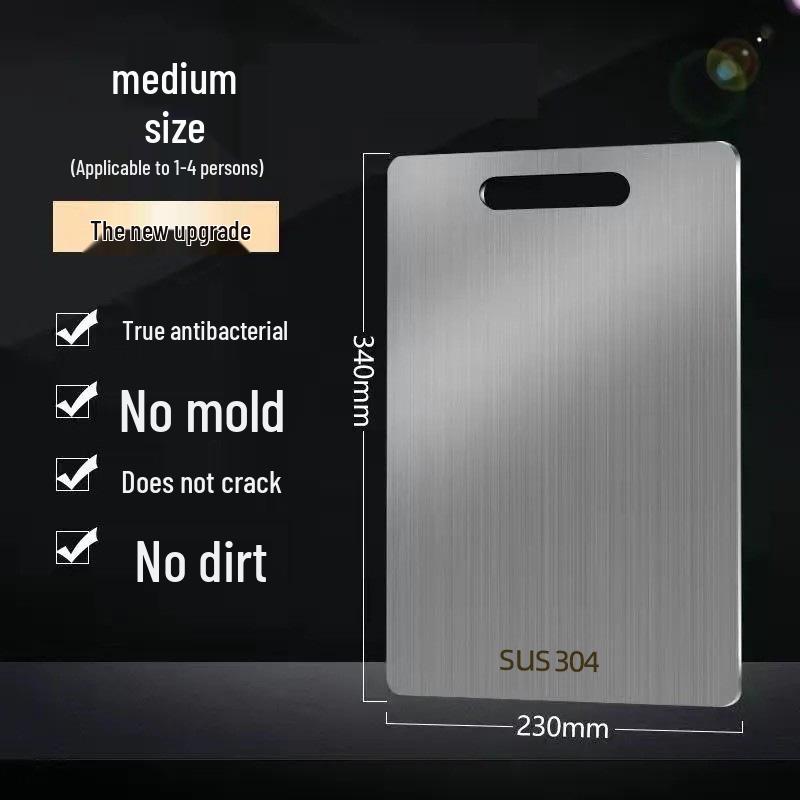 Антибактериальная разделочная доска из нержавеющей стали пищевого класса - Сверхпрочная и устойчивая к плесени, Идеальна для кухни и приготовления теста