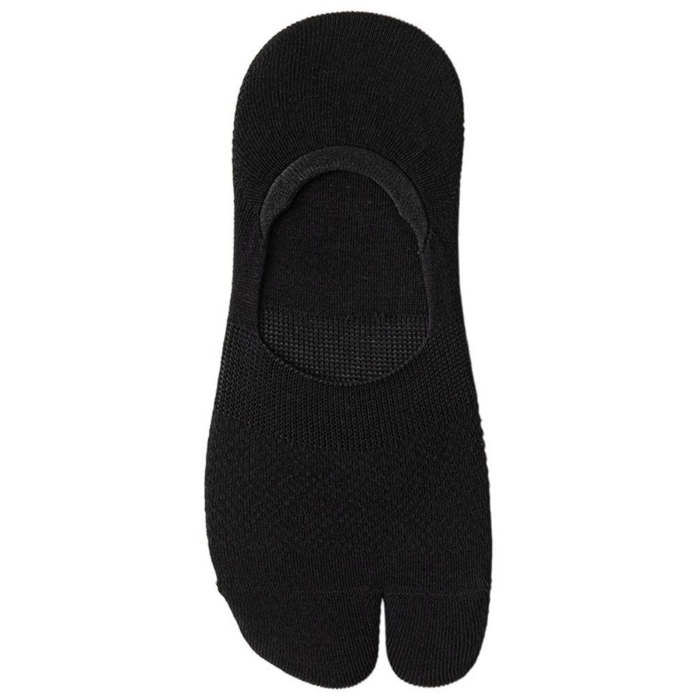 Solid Color Invisible Tabi Socks Cotton Non-slip Two Toe Socks Separate Toe Boat Socks Sports