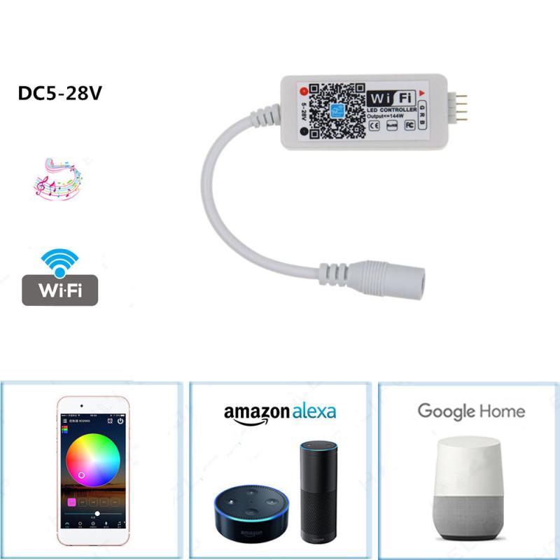 Контроллер Wi-Fi для светодиодной ленты RGB DC5-28V