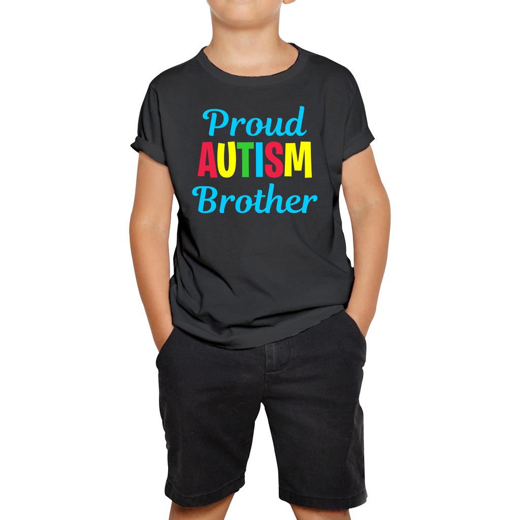 Proud Autism Brother Autism Awareness Kids T Shirt