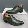 Модные мужские оксфорды на шнуровке с острым носком и узором под крокодила, дизайнерская формальная обувь для свадьбы, выпускного вечера, вечера встречи выпускников