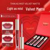Подарочный набор матовых вельветовых блесков для губ: Набор стойких помад с антипригарным покрытием