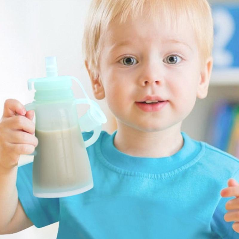 Мягкий силиконовый пакет-бутылочка для пюре для легкого кормления и помощи родителям, для младенцев, малышей, органайзер для пюре