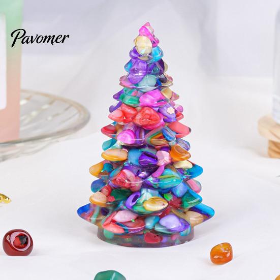 Durable Tree Embellishments Faux Crystal Christmas Figurine Mini Artificial Decorative Holiday Pieces Tabletop Ornament for Winter Home Decor