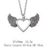 Valentine's Day Vintage Necklace Angel Wings 45cm Or 70cm Long Chain Necklace Women's Bags Choker Necklace