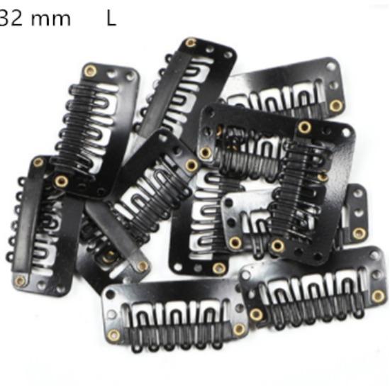 10pcs Clip In Hair Extension Wig Clips Women Mens Hair Bangs Snap Hair Clips for Extensions Metal Comb for Closure Accessories