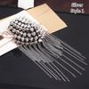 Long Chain Tassel Epaulette Classical Clothing Accessories Vintage Shoulder Brooch  Evening Party