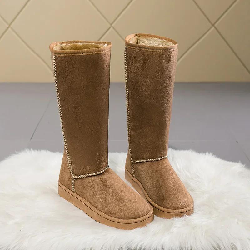 Модные женские высокие зимние черные сапоги, модные зимние сапоги, женские сапоги на платформе с нескользящей подошвой, размер 41, горячая распродажа, теплая обувь, Botas Mujer Zapatos