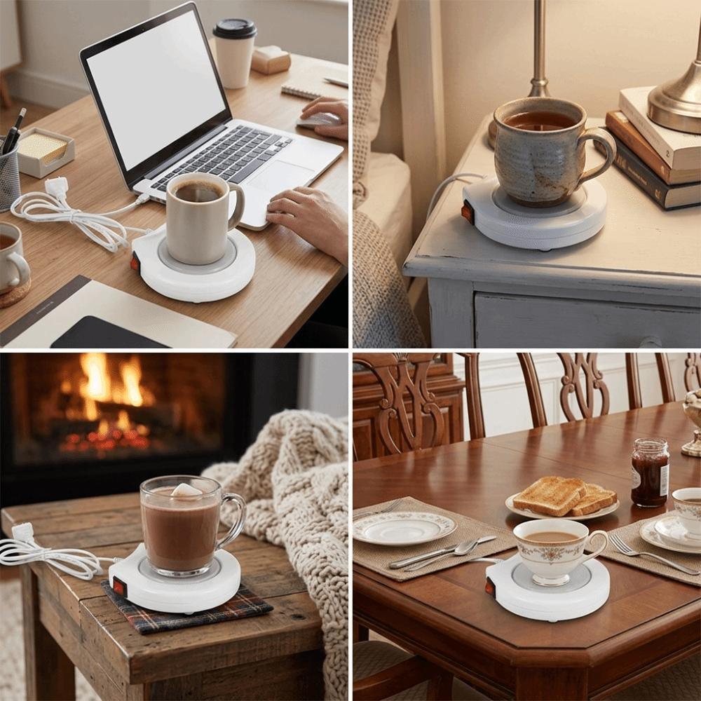 US Standard Plug Mug Warmer Uniform Heating Plate Tea Thermal Mat  Winter Drink Warmer