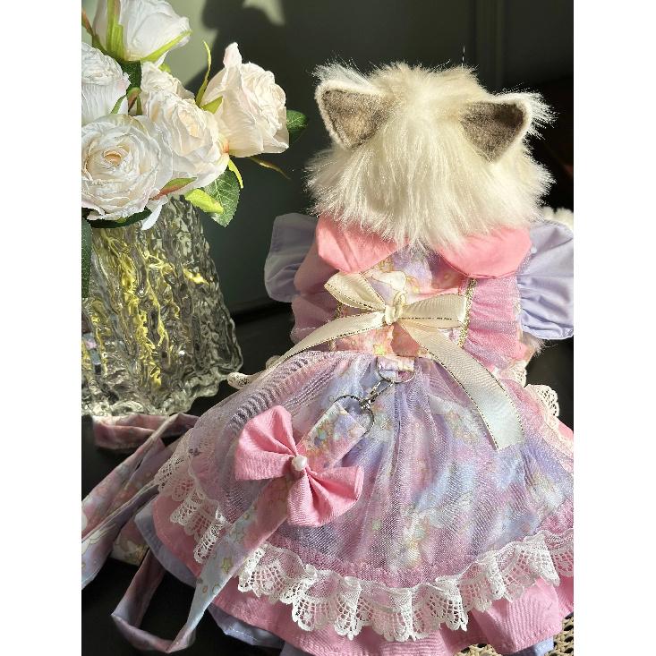 Pet Cat Dog Dress with spring summer,Elegant Dresses For Small Dogs,Puppy Outfits Partywear,Pet Halloween Christmas costumes