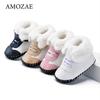New Arrival Newborn Baby Girls Boys Snow Boots Winter Leather Boots Infant Soft Bottom Shoes Baby PU Furry Warm Boots