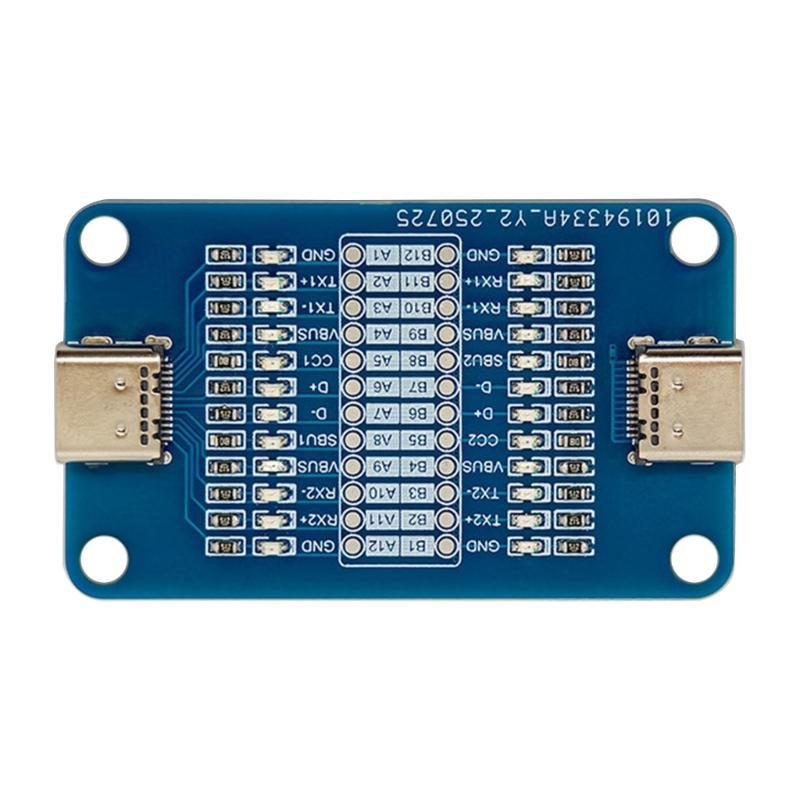Диагностический инструмент для кабеля Type C с 12 светодиодными индикаторами для тестирования 24-контактного подключения и портативности