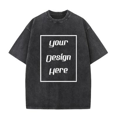 230 г/м² 100% хлопок Мужская Женская Ретро Футболка Индивидуальный Принт Уличная Одежда Спущенное Плечо Повседневная С Круглым Вырезом Короткий Рукав Унисекс Футболка
