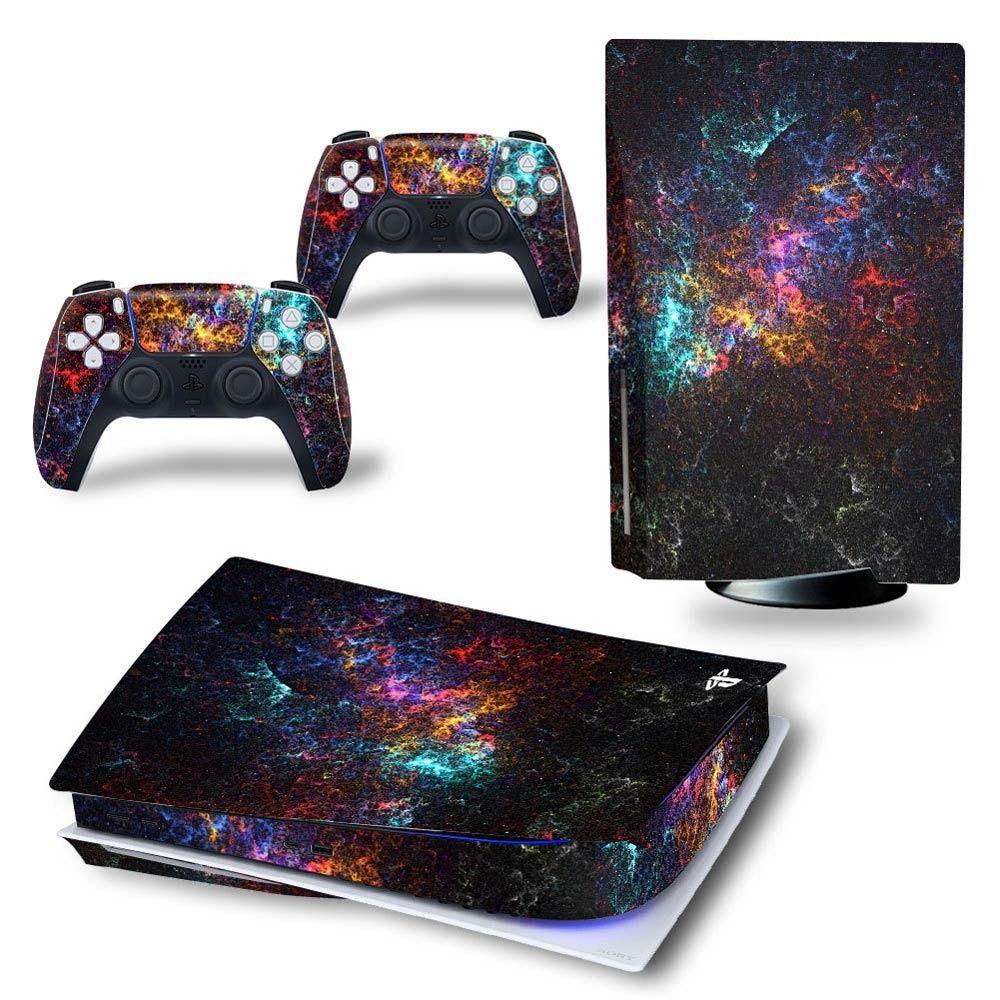 Углеродное волокно для PS5 Skin Защитный чехол Игровая консоль Декор Наклейка Защитная пленка
