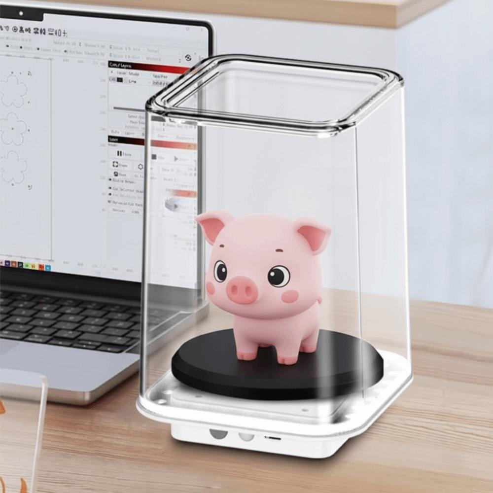 Прозрачный аквариум для рыбок Бетта с USB-зарядкой, интеллектуальным датчиком, отверстием для кормления, пластиковый настольный аквариум
