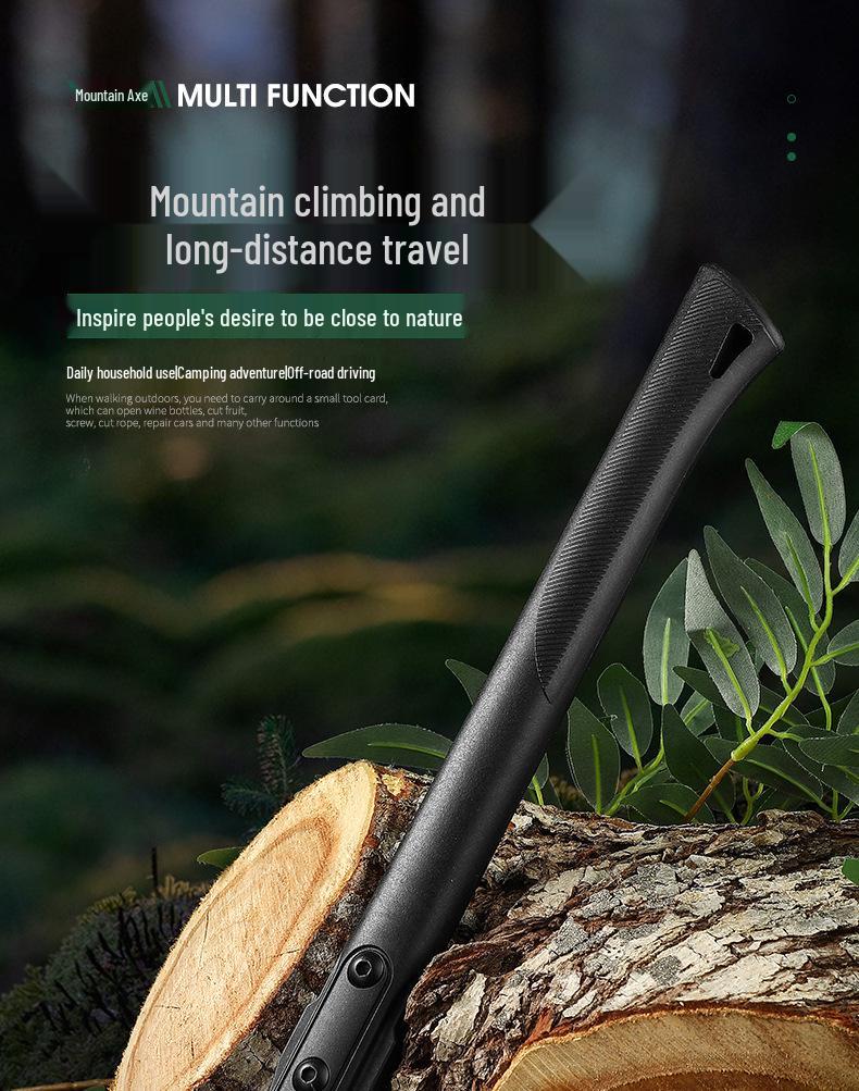 Axe Outdoors Кемпинговый и Тактический Многофункциональный Топор для Деревообработки, Рубки и Пожаротушения