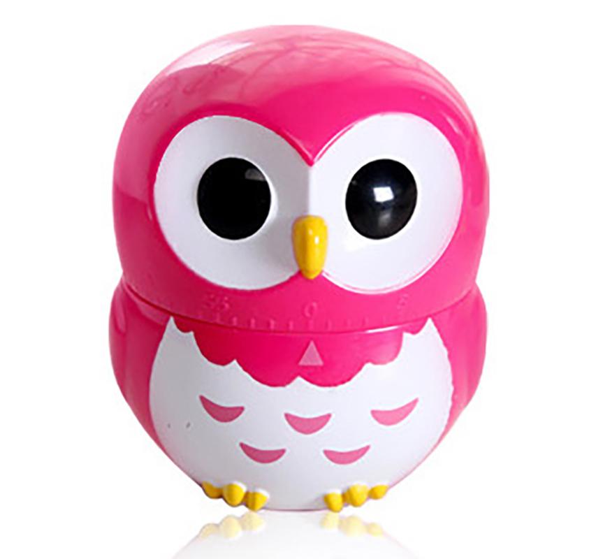Cartoon Owl Learning Mechanical Time Timer 60 Minutes Kitchen Cooking Oven Mechanical Timer Countdown Clock Home Decor
