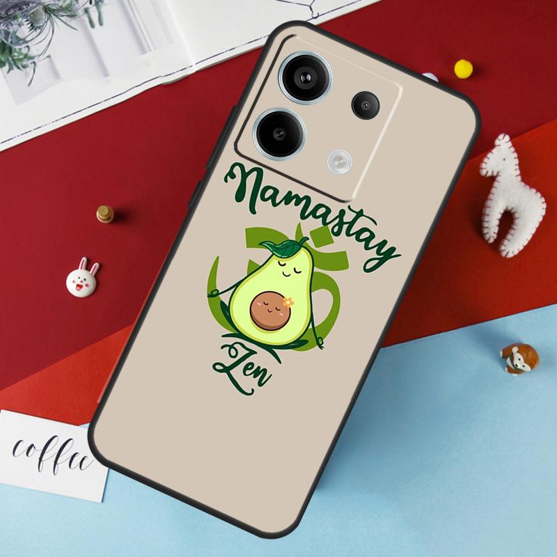 Чехол с забавным узором «Авокадо Йога» для Xiaomi Redmi Note 13 12 11 8 9 10 Pro Note 12S 11S 10S Redmi 12 10C 12C 13C
