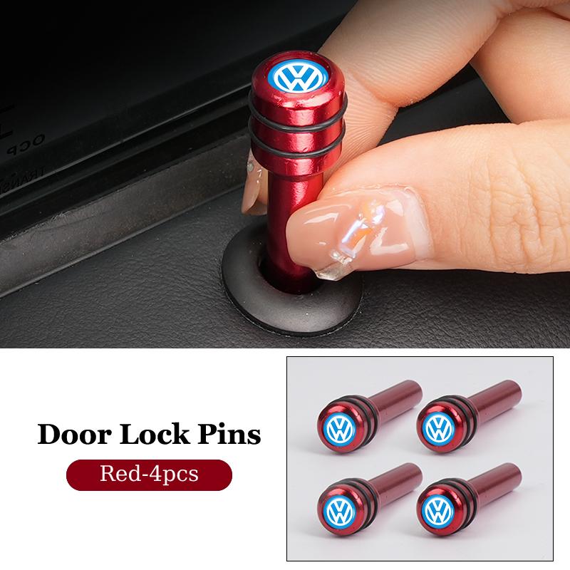 Car Door Lock Pins Metal Door Lock Pull Pin Cover Key Accessories For Volkswagen VW Polo Golf 6 7 8 Jetta Tiguan Touran T-ROC zf4