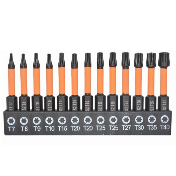 Набор бит Torx из 26 шт. 1/4 дюйма Набор бит для отвертки Torx Ударный Магнитный Шестигранный