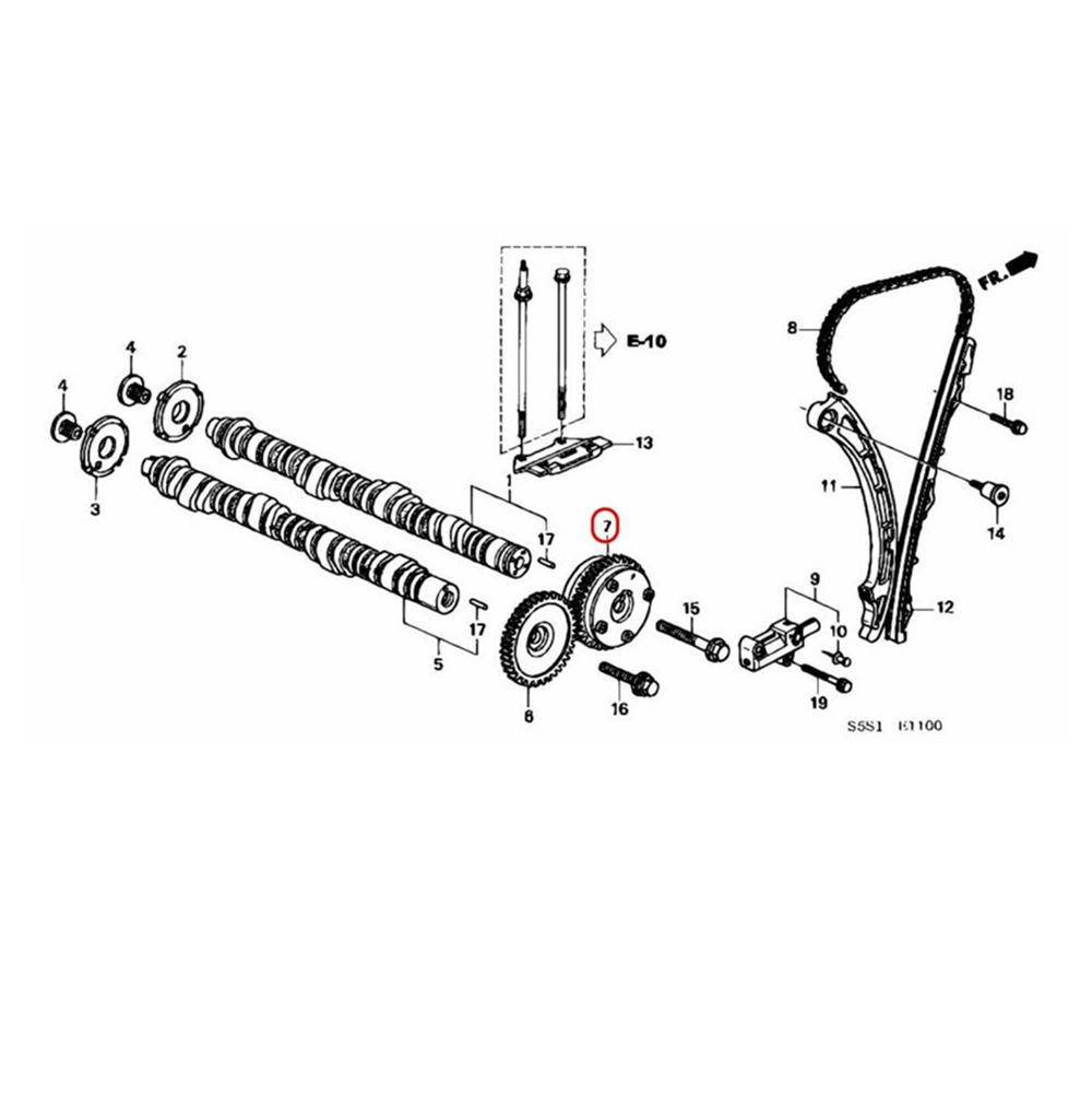 50 Degree VTC Actuator Intake Cam Gear For Honda K-Series K20A K24A EP3 DC5 FD2