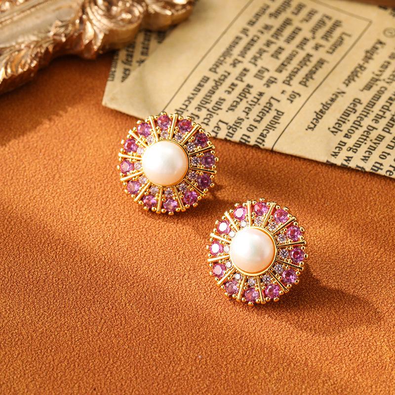 SUYU Jewelry Тренд Новые Изысканные Женские Серьги с Цветочным Дизайном Серьги с Имитацией Жемчуга Атмосфера Модная Бижутерия