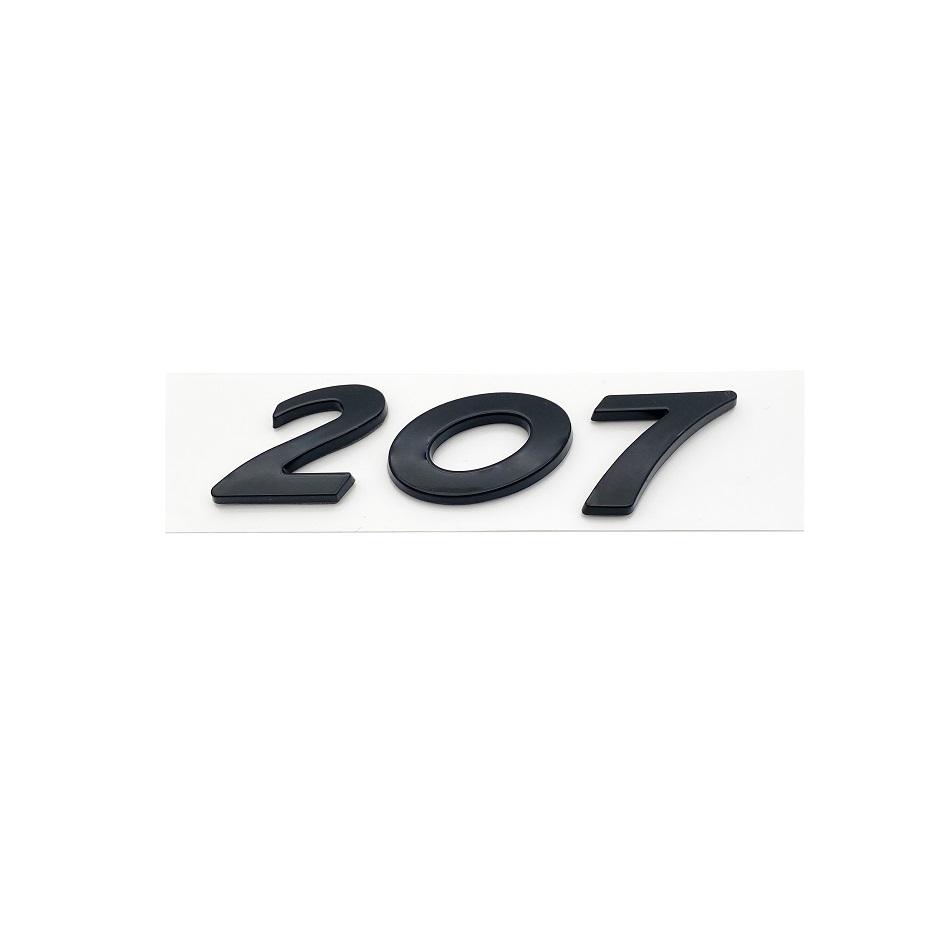 For Peugeot 206 207 208 301 308 307 408 508 3D Chrome Black Letters Badges ABS Car Fender Rear Trunk Sticker Accessories