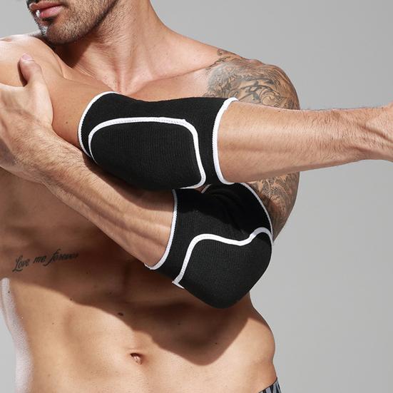 1 Pair Elbow Pads Soft Elastic Breathable Fabric Joint Pain Relief Compression Arm Sleeve Wrap Padded Soft Support Cushion