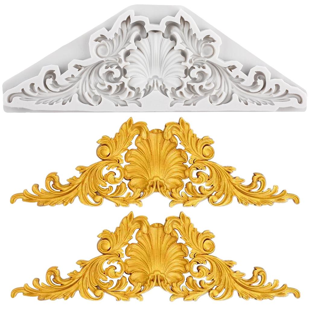 Силиконовые формы для барочного рельефного кружева с цветами, барочная голова аватара, форма для мастики, инструменты для украшения торта, топпер для кекса, форма для конфет, шоколада, гампасты