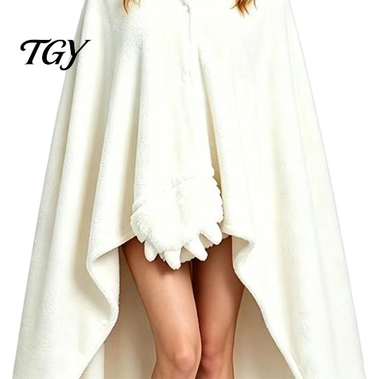 Уютная одежда для сна, Животная носимая одеяло-толстовка, Большой флисовый свитшот для взрослых, Удобный плащ, Одежда для сна, Костюм для косплея на Хэллоуин, Плюшевая с капюшоном