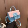 Contrasting Color Fashion Handbag Spring Versatile Foreign Style Shoulder Messenger Bag Small Square Bag Women