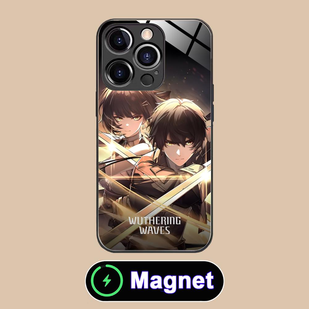 Чехол для мобильного телефона Wuthering Waves Rover Glass MagSafe для iPhone 17 16 15 14 13 12 11 Air Pro Max Plus Mini Цветная крышка