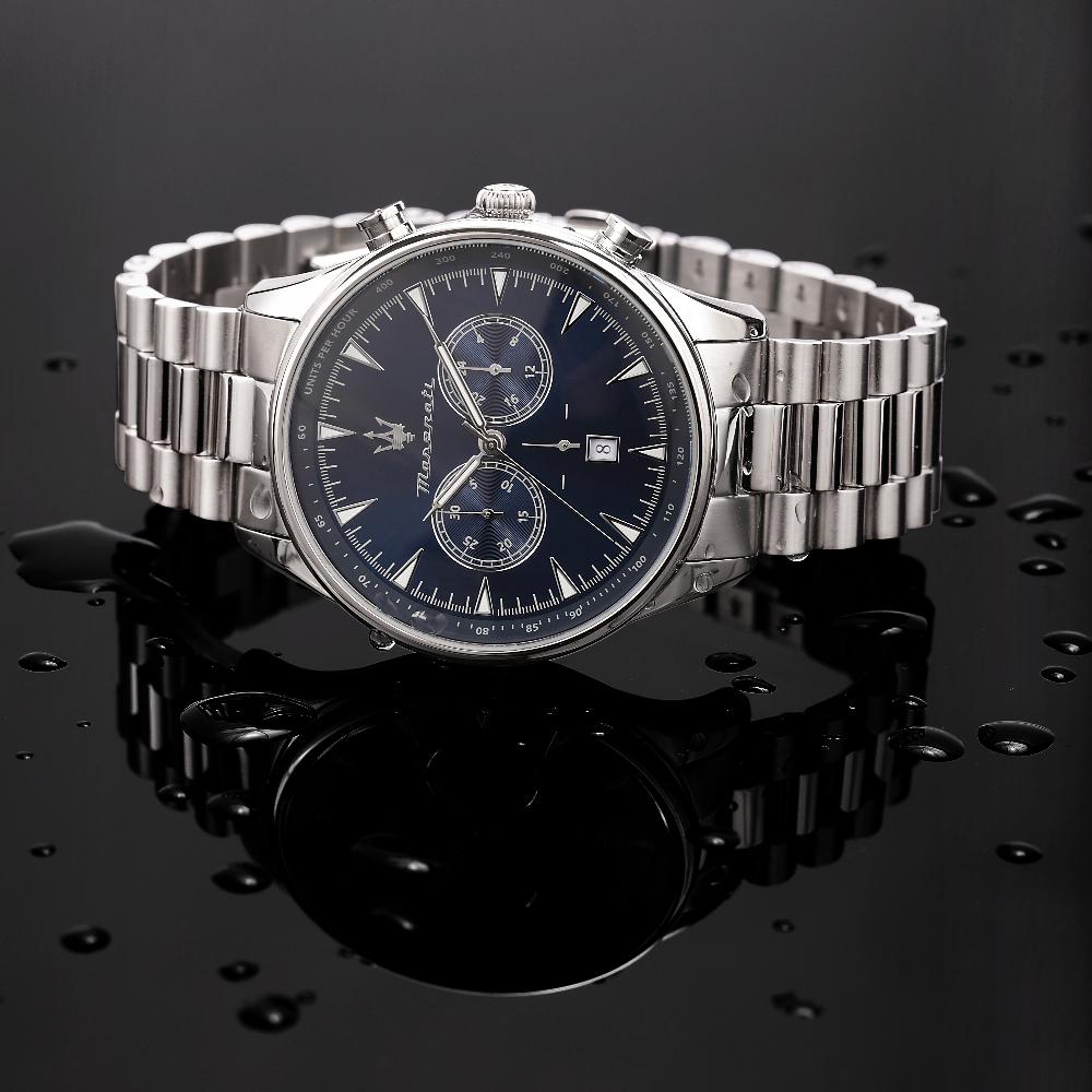 Maserati Мужской кварцевый хронограф Tradizione Blue Silver R8873646005