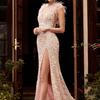 2025 Sequin Feather Evening Dress: Elegant Red Mid-Waist, Solid Color for Banquets