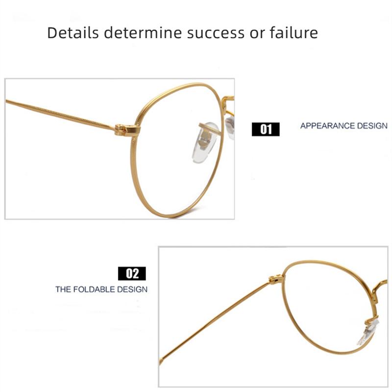 Простота, простые простые очки, анти-синие очки, овальные линзы, корейская версия, литературный стиль, металлическая оправа, унисекс, студент