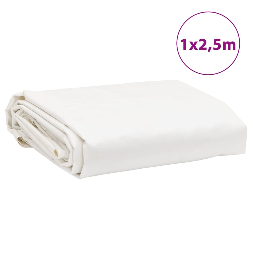 White Cover Sheet 1 x 2.5 m 650 g m²