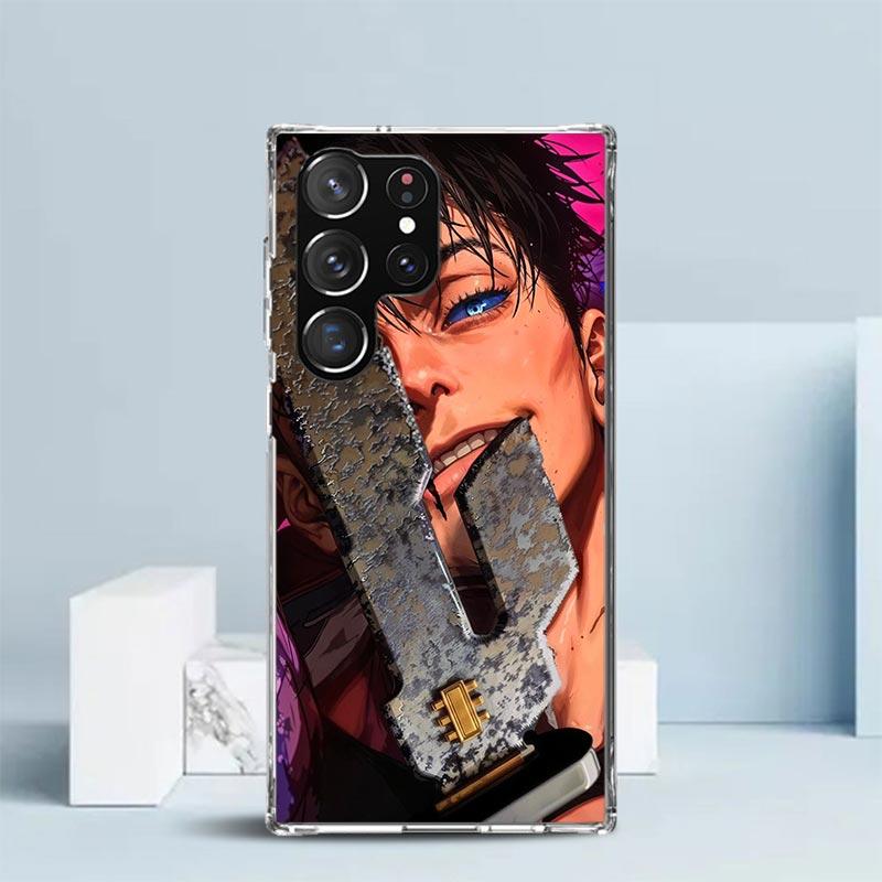 Kaisen J-Jujutsu Фушигуро Тодзи Чехол для телефона для Samsung Galaxy S24 S25 Edge S26 Ultra S22 S23 Plus S21 + S20 FE Мягкий ТПУ Задняя крышка