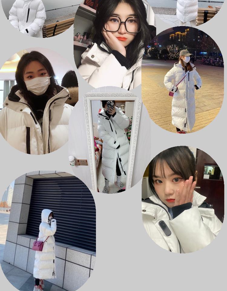 2024 Очень длинное пуховое пальто оверсайз в корейском стиле выше колена