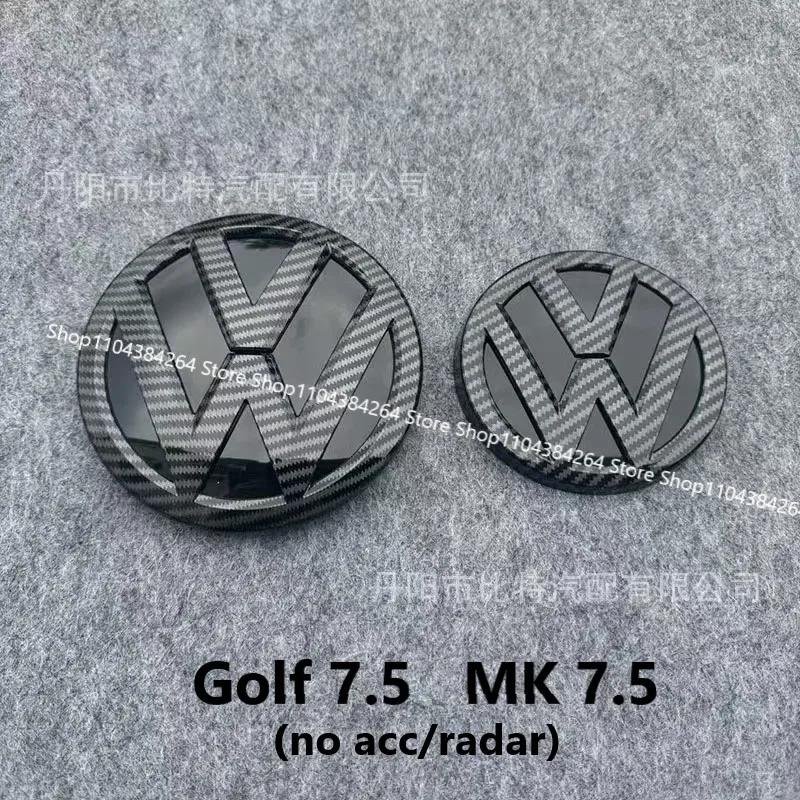 UDXKW1 No Acc 2pcs Replacement Style for VW Golf 7.5 MK7.5 2018 2019 2020 Car Front Bonnet Grille Rear Trunk Emblem Logo Badge Sticker