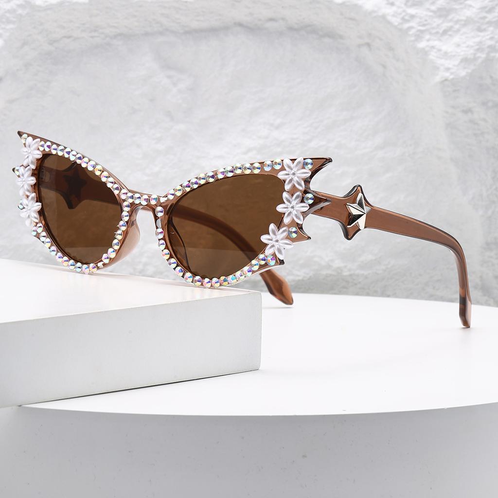 1pc WOMEN'S GLASSES New Cross-border Framed with Glasses Personality Holiday Atmosphere Photo Modeling Trend WOMEN'S GLASSES