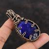 Faceted Blue Sapphire Pendant Copper Wire Wrapped Gemstone Pendant Copper Jewelry Handmade Pendant Designer Jewelry For Gift Stylish Pendant