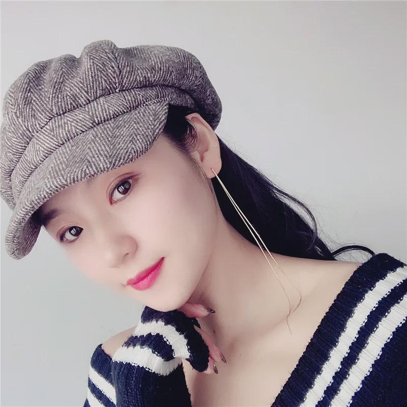 Trendy 2018 Korean-Style Long Tassel Earrings with Silver Ear Chains for Women