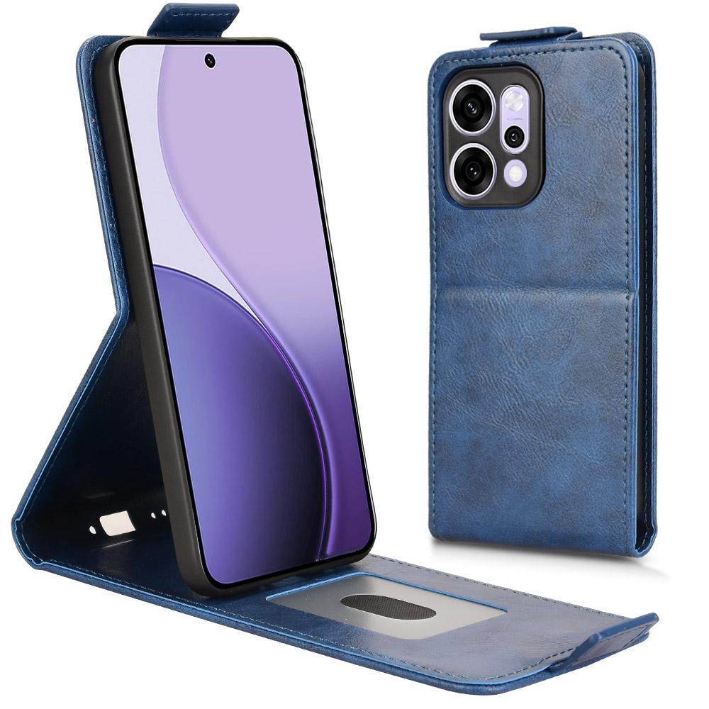 Для Oppo Reno14 Pro 5G (Глобальный) Подставка Чехол Магнитная застежка Вертикальный откидной Кожаный чехол для телефона с держателем для карт