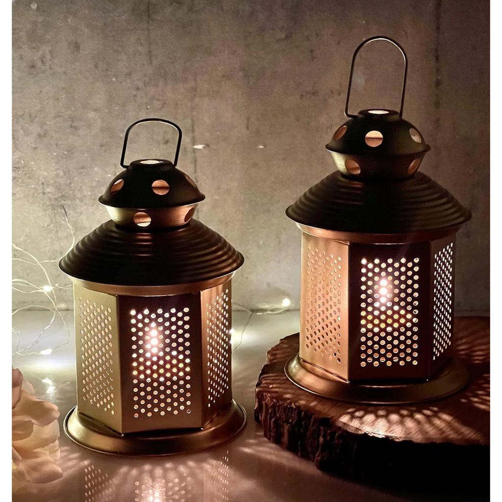 Antique Metal Lantern and Hanging Tealight Holder for Home Decor Items Candles for Home Decoration