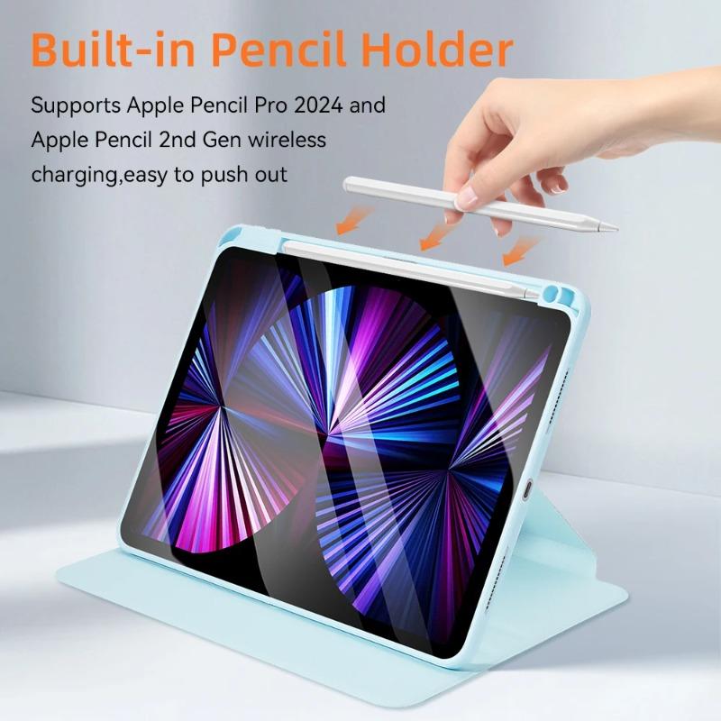 For Lenovo Xiaoxin Pad 2025 Case 11 Inch 360° Rotation Smart Flip Stand Leather Tablet Cover Funda for Idea Tab 11 Case TB336ZU