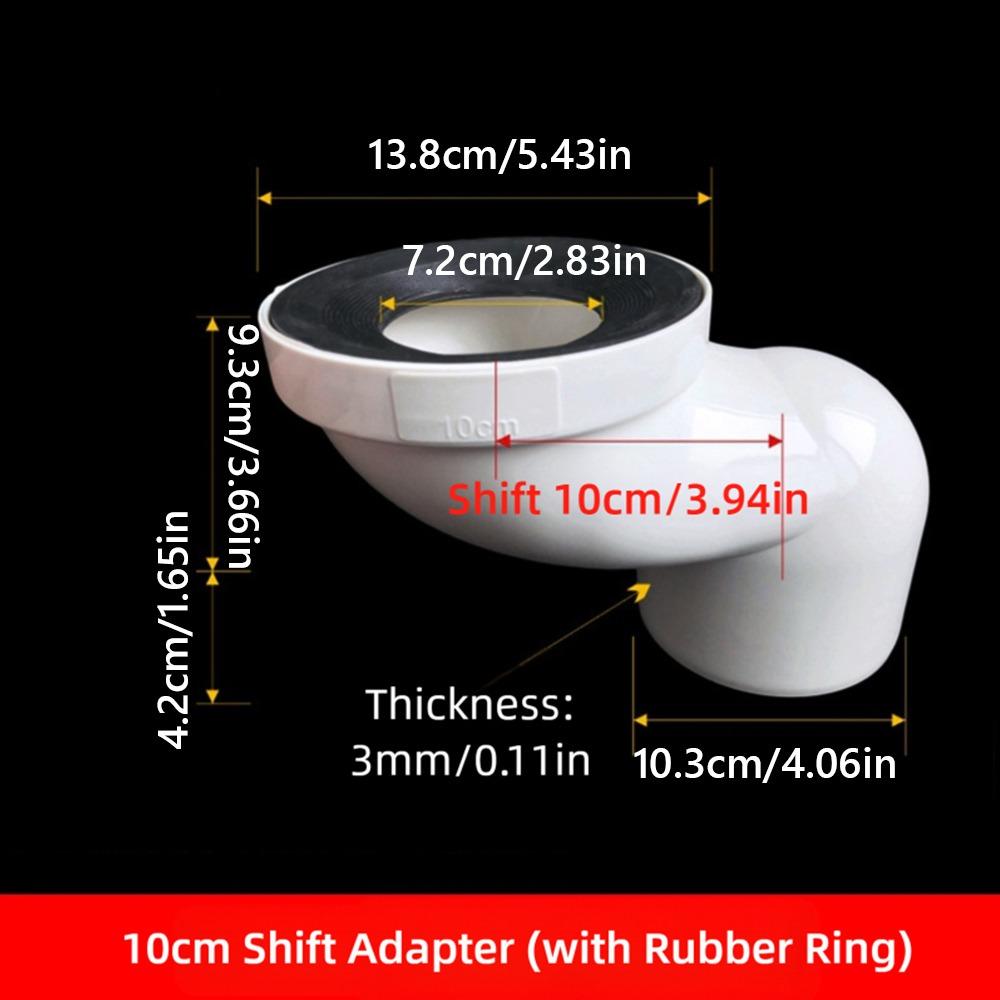 PVC Plastic Toilet Shifter Pipe 110mm Offset Flange Adapter  Toilet Installation