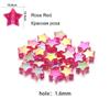 100pcs Acrylic Star Spacer Loose Beads Five-pointed Star Transparent Rainbow Color Beads For Jewelry Making Findings Accessories
